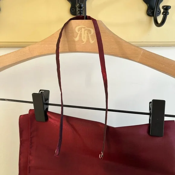 Vintage Jovani Strapless Midi Sequin Dress - Burgundy - Picture 7 of 7